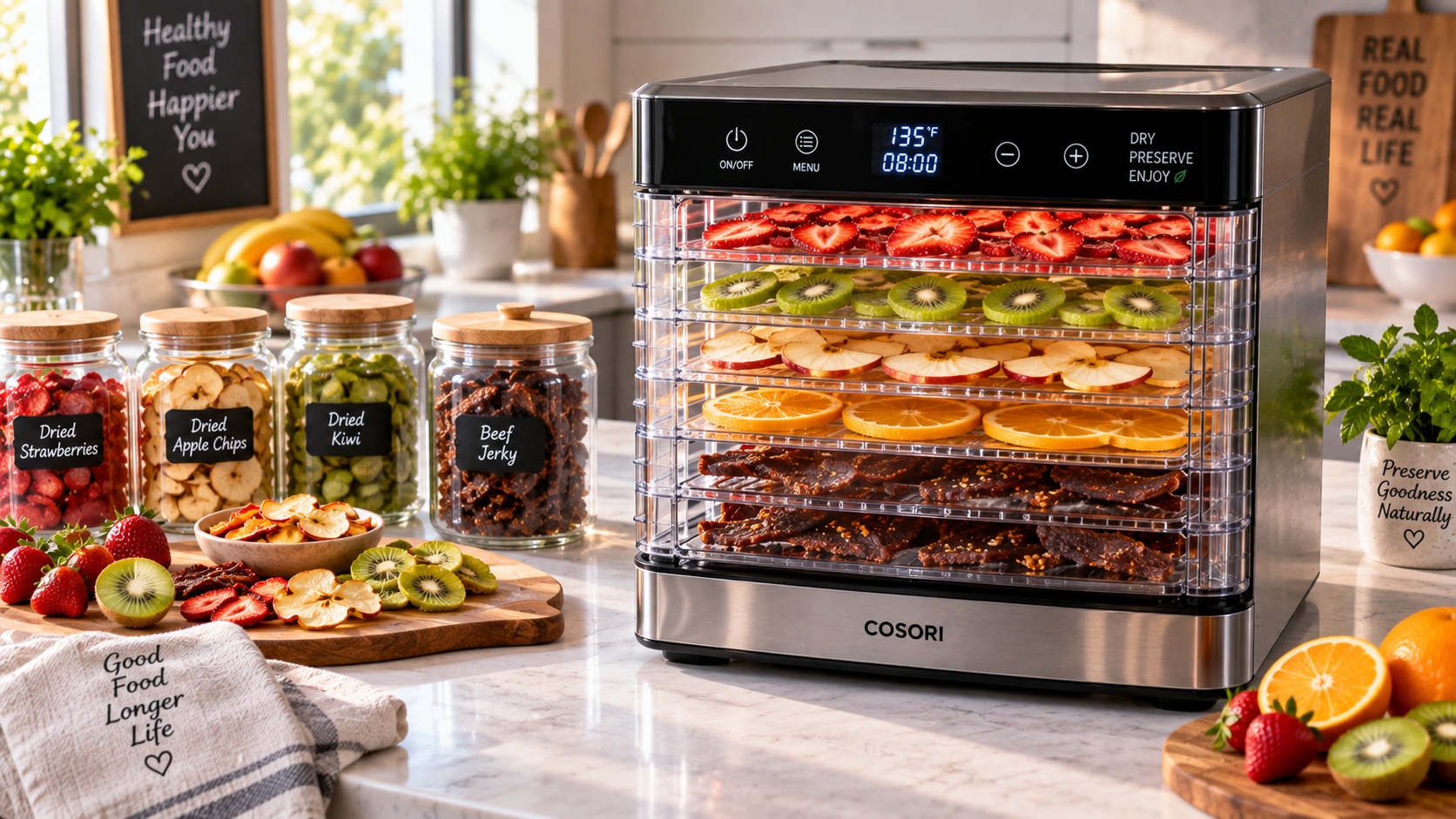 Best digital food dehydrator for healthy snacks with dried fruits