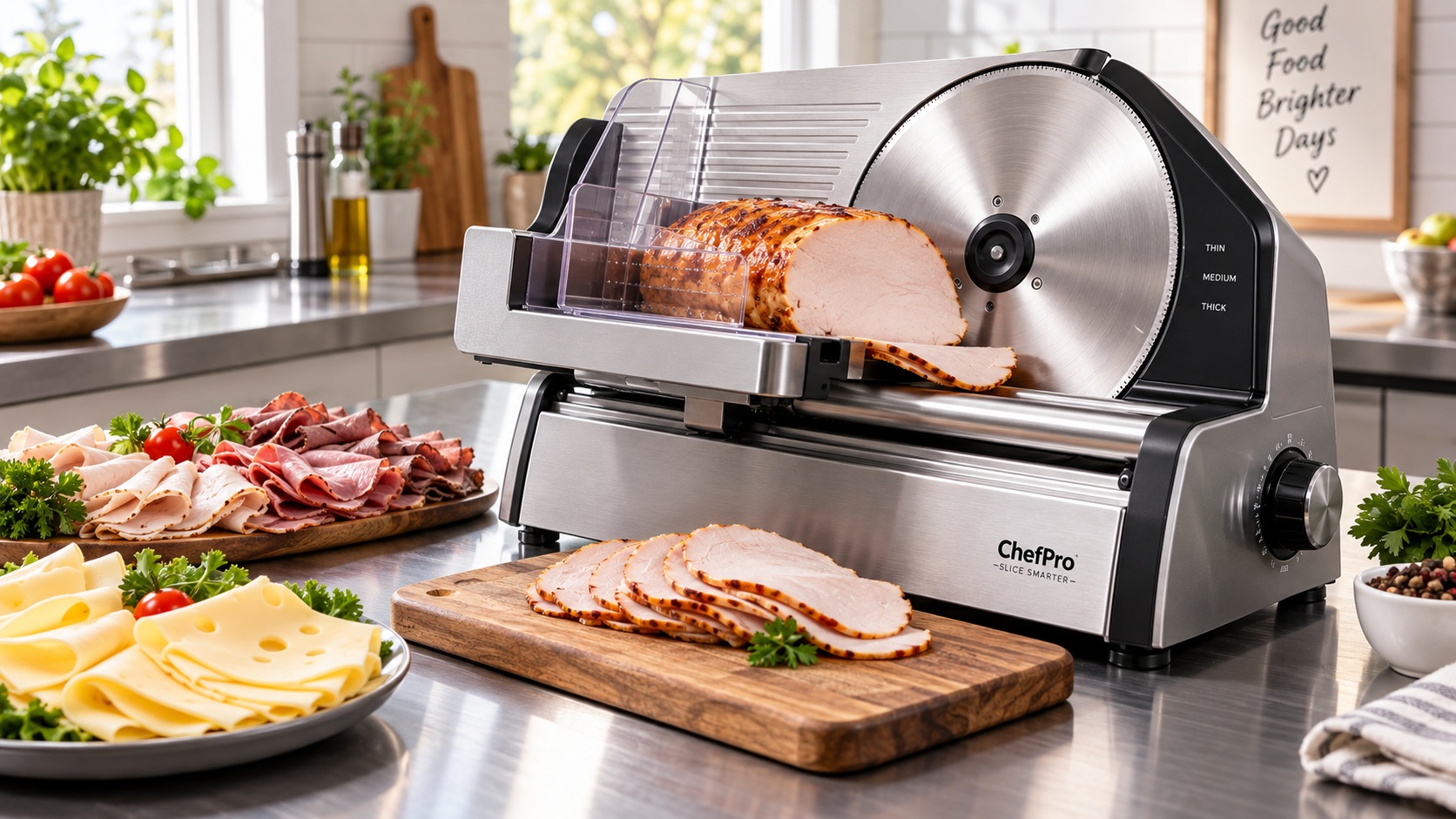 Best digital meat slicer for home use cutting thin deli slices