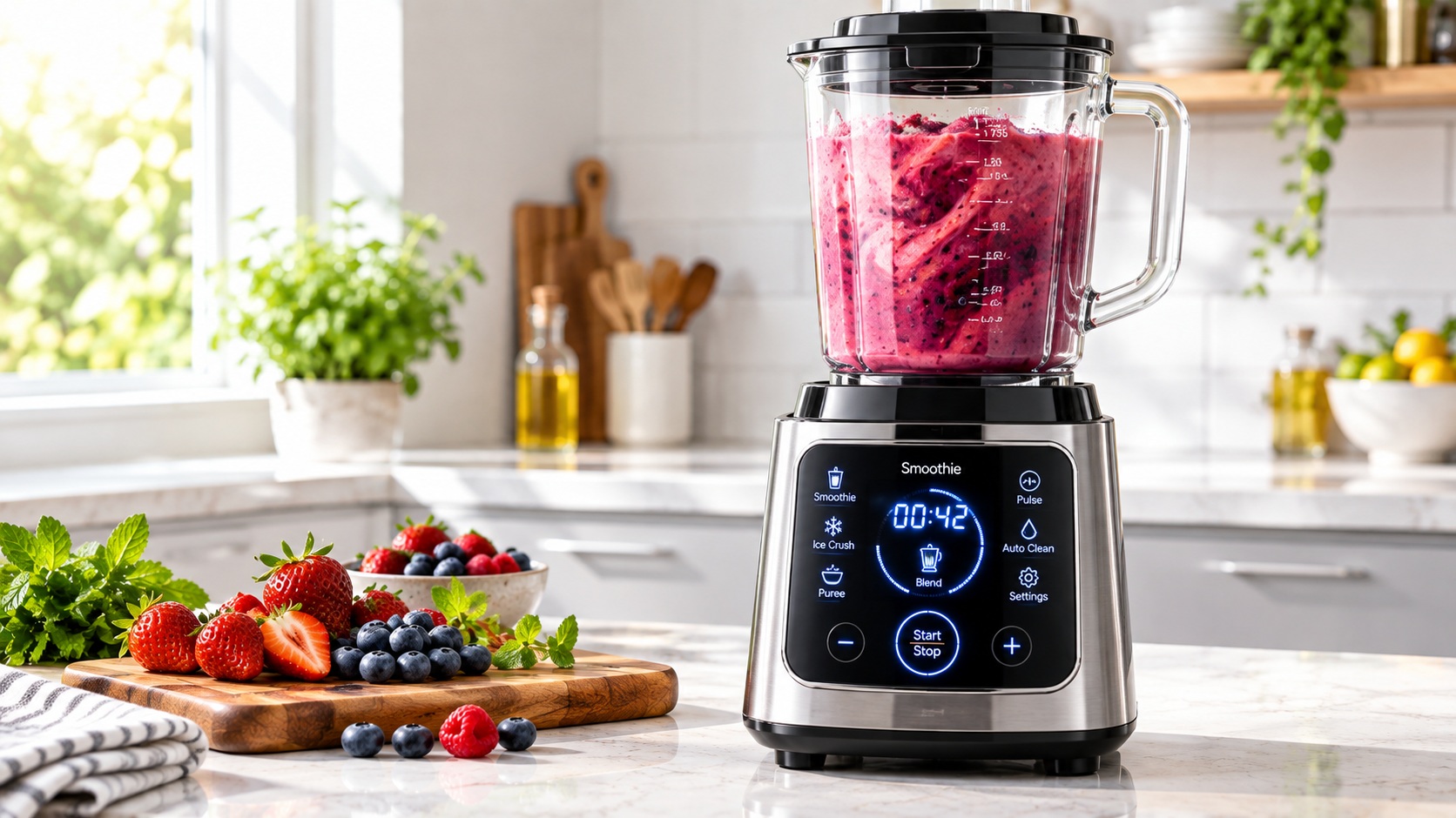 Best smart blender for smoothies and shakes on a modern kitchen counter