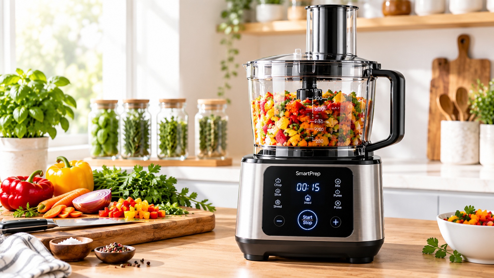 Best smart food processor for meal prep on a clean kitchen counter