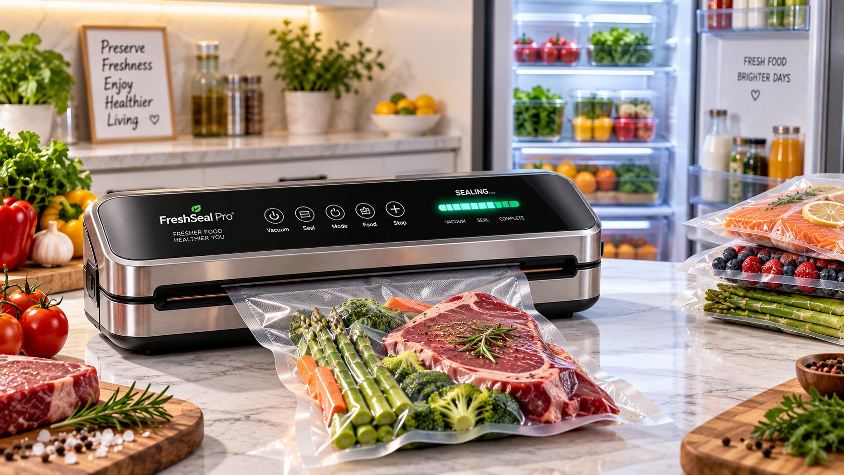 Best smart food sealer for kitchen storage on a clean counter