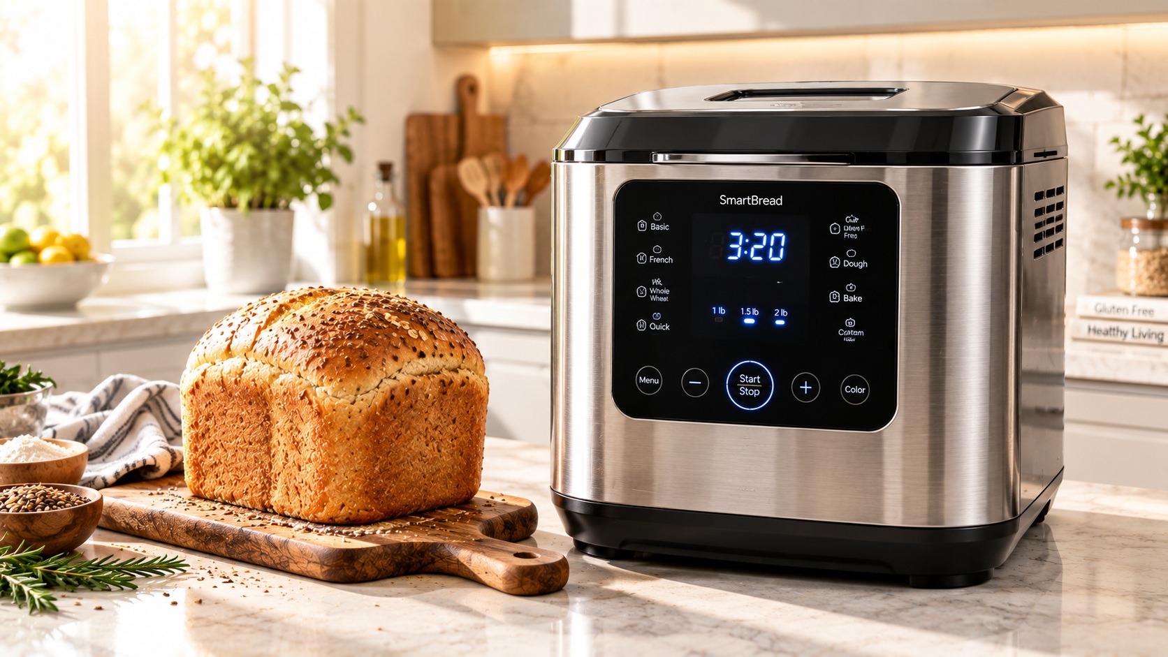 Best smart gluten-free bread maker for easy baking on a modern kitchen counter