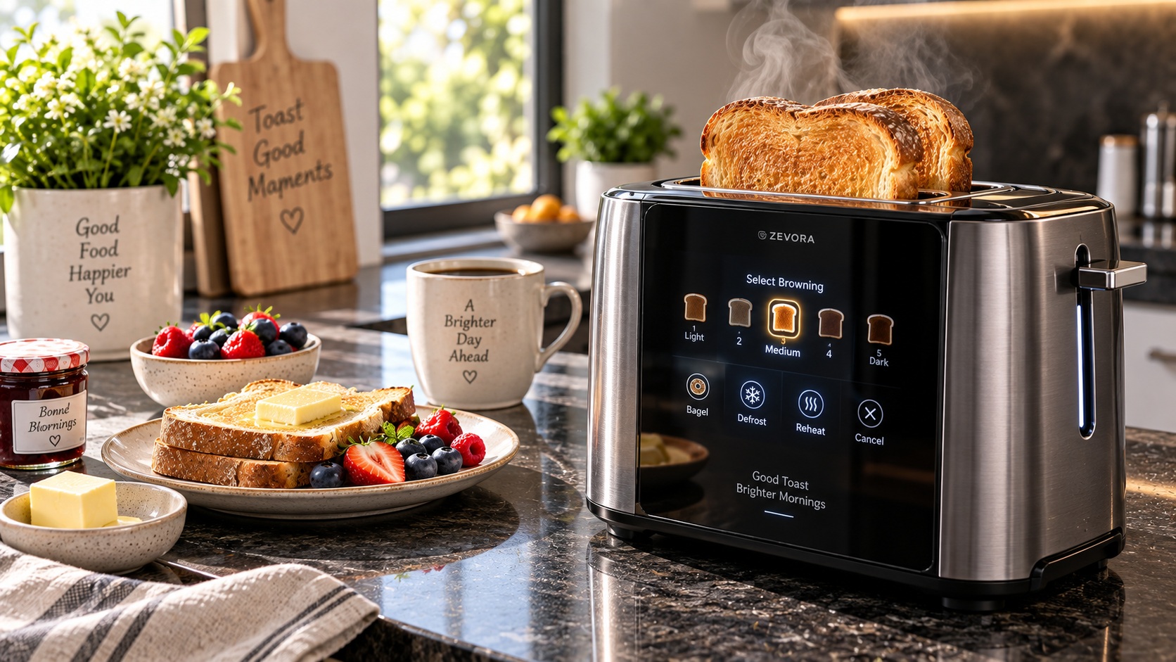 Best smart toaster for quick breakfast on a modern kitchen counter