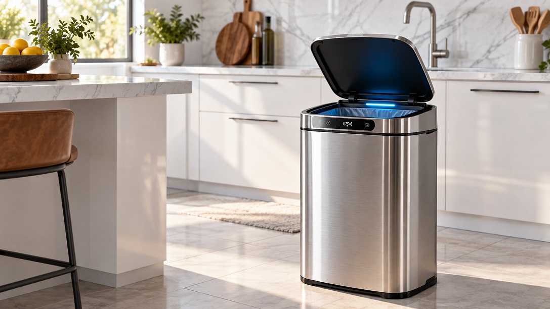 Best smart trash can for hygienic kitchens with a touchless sensor lid
